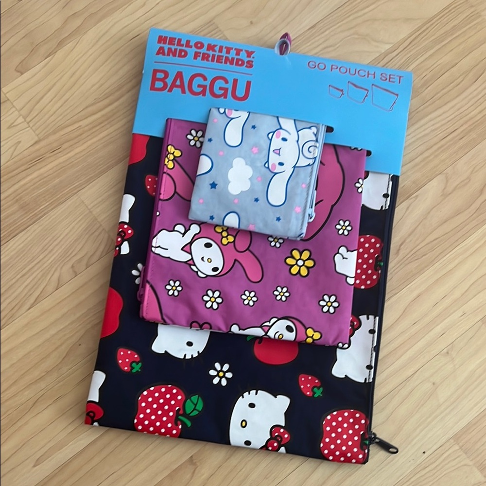Baggu x Hello Kitty & Friends Go Pouch Set